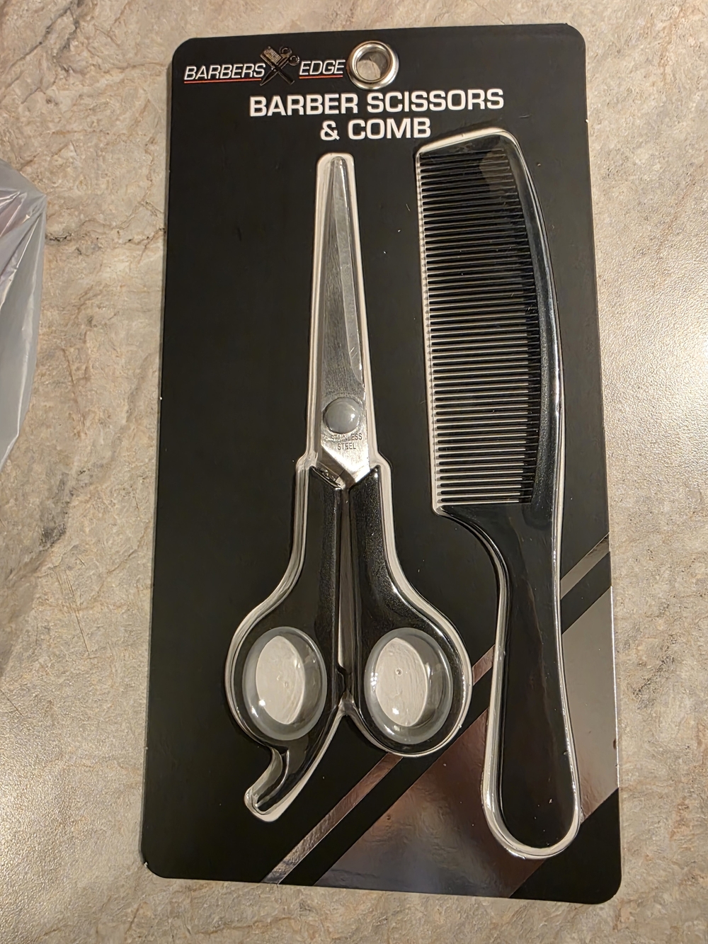 Black Scissors & Comb Grooming Set
